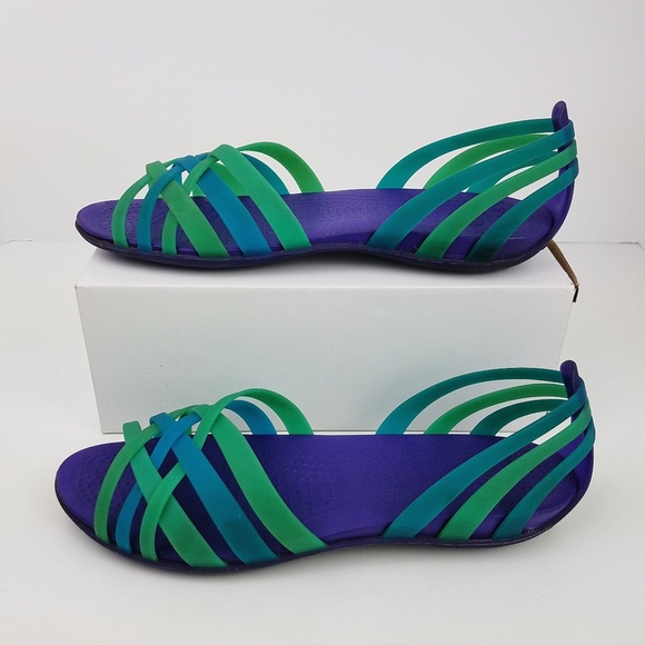 crocs huarache flat jelly sandals